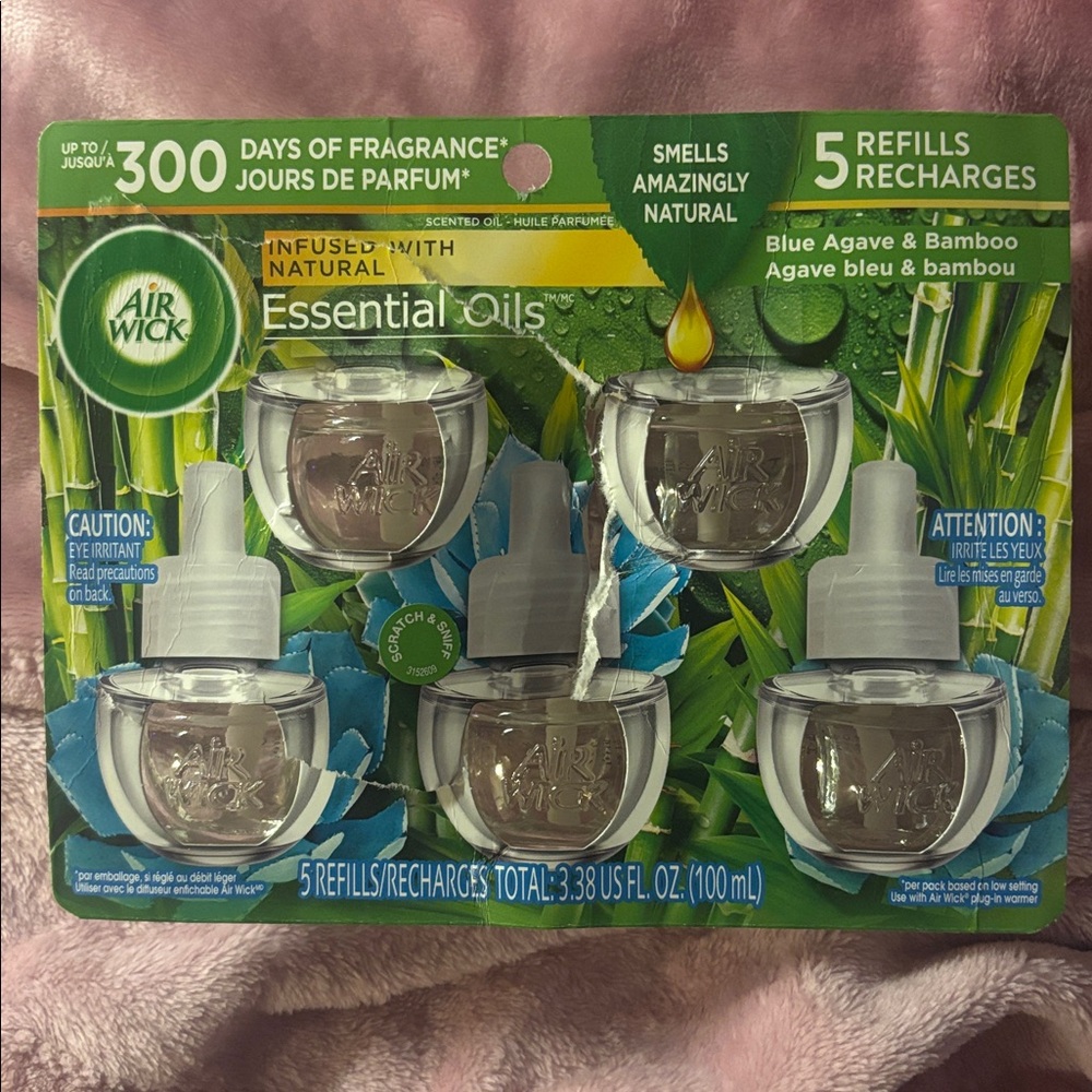 Air Wick Essential Oils Refill Pack Blue Agave and Bamboo